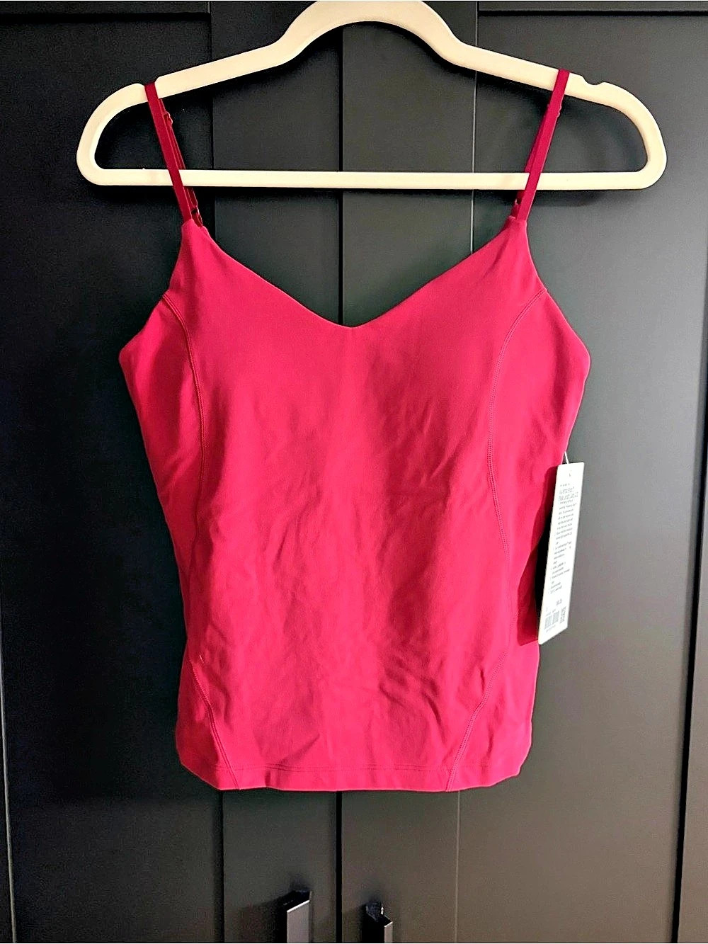 NWT lululemon Align Waist-Length Cami Tank C/D Cup Magenta Smoke Size 8